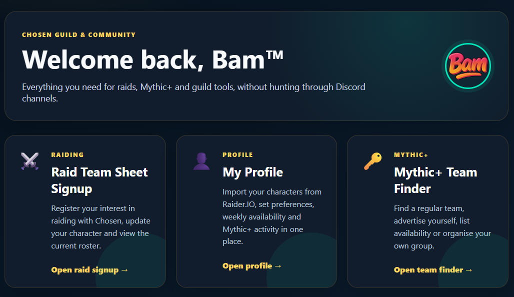 Chosen Members Portal